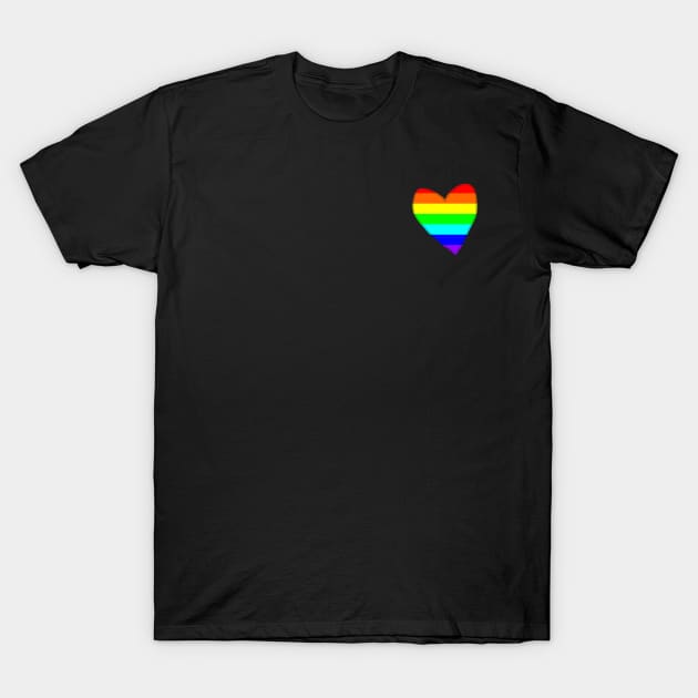 Small Bright Rainbow Valentine Heart T-Shirt by ellenhenryart